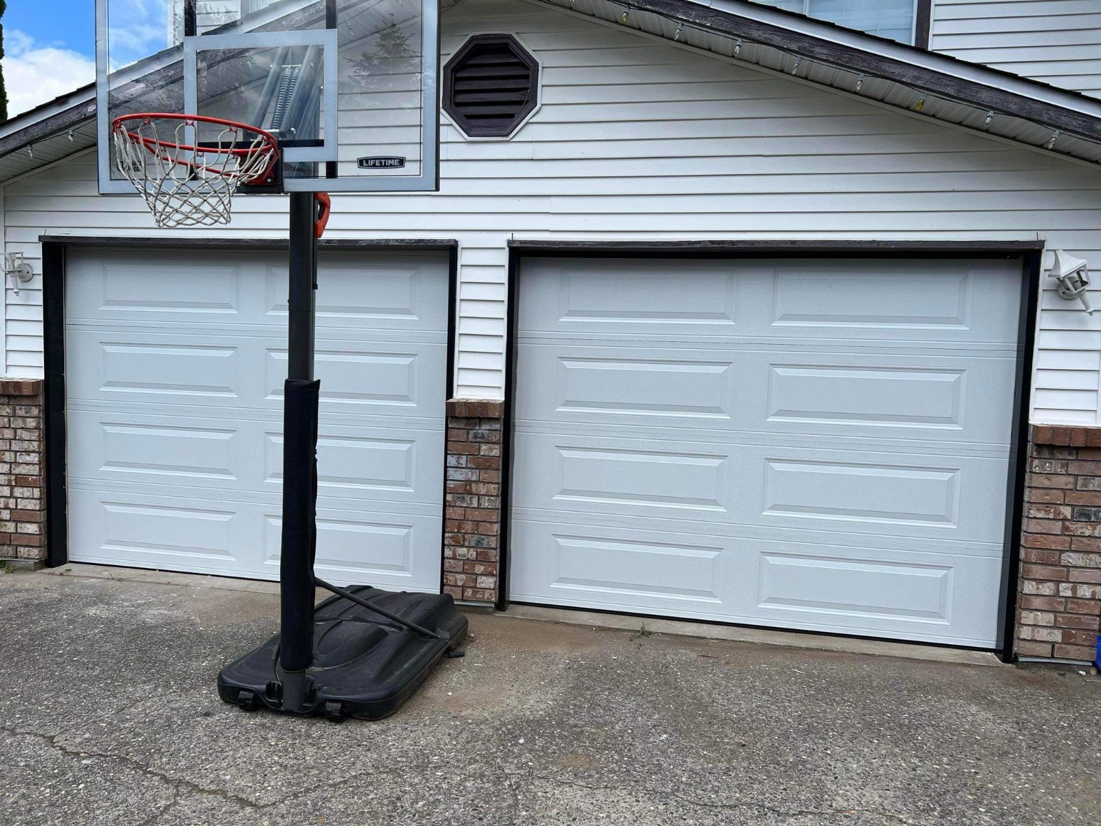 Garage doors with classic panel